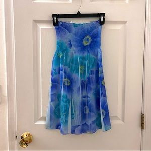 Floral hawaiian chiffon mini dress skirt